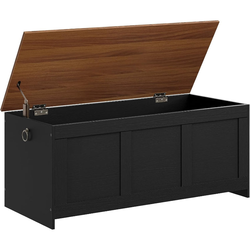 Retro Large Safety‑Hinge Storage Bench Chest