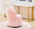 Modern Backed Storage Vanity Ottoman Stool