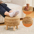 Handwoven Storage Ottoman Pouf