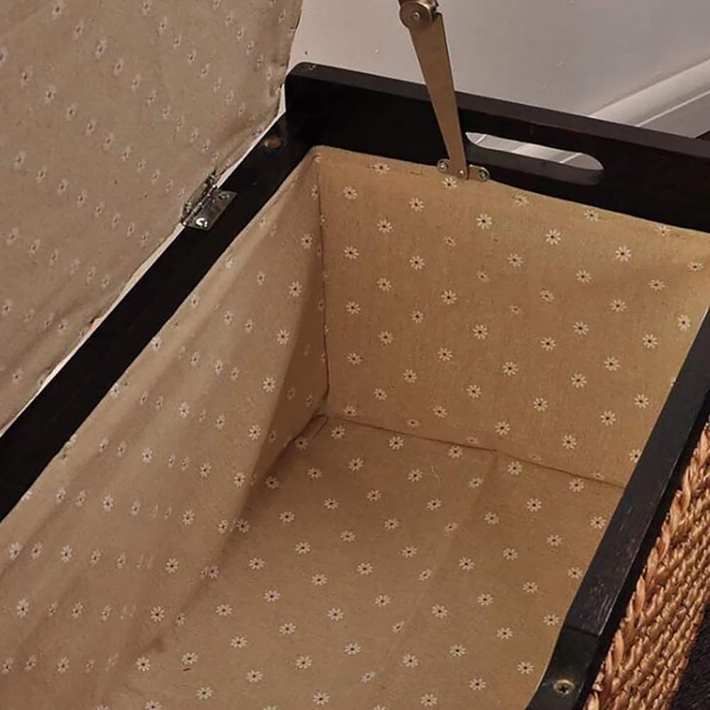 Wicker Storage Bench Chest