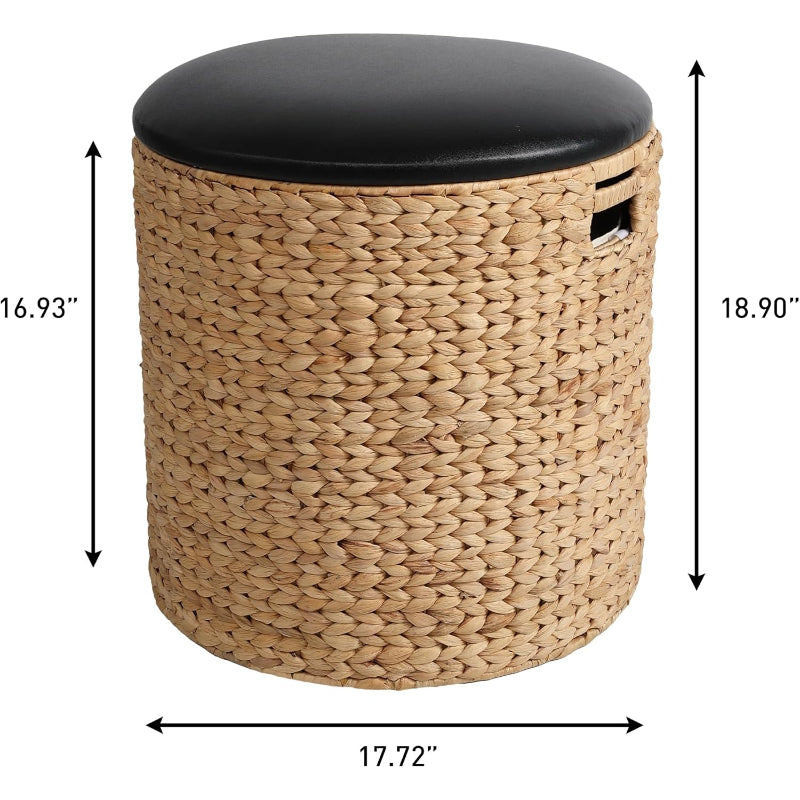 Hyacinth Storage Ottoman