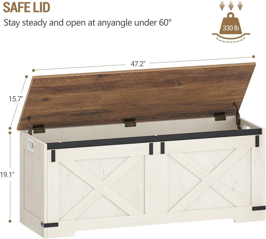 Farmhouse Large Storage Bench Chest