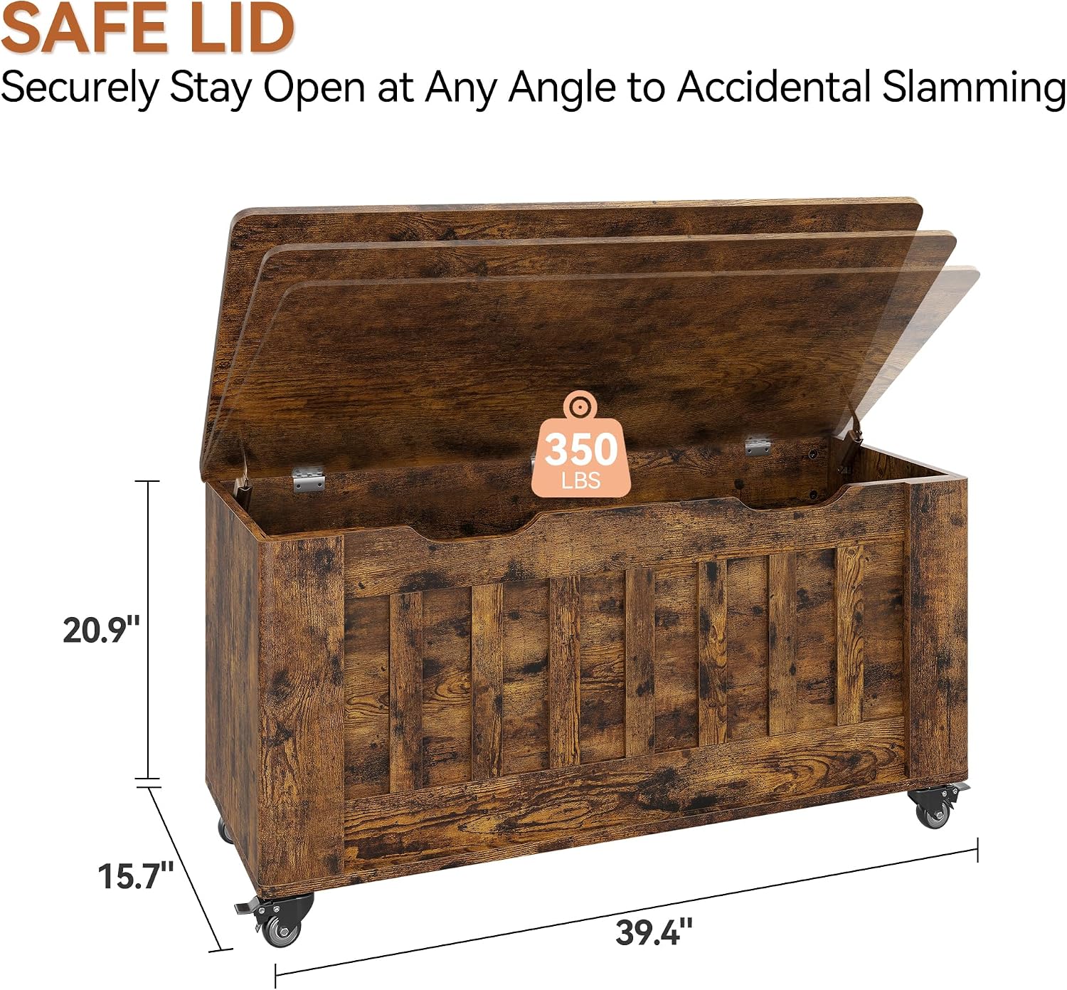 Retro Wooden Storage Bench Chest